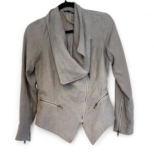 Rampage Gray Faux Suede Jacket size Small